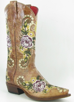 Macie Bean M8039 for $189.99 Ladies Embroidered Collection Western Boot with Honey Bunch Foot and a Snip Toe