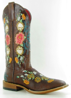 Macie Bean M9031 for $179.99 Ladies Embroidered Collection Western Boot with Sweet Sixteen Foot and a Double Stitch Square Toe