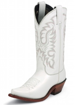 Nocona LD2737 Ladies Lagacy Western Boot with White Calf Foot and a Narrow Medium Snip Toe