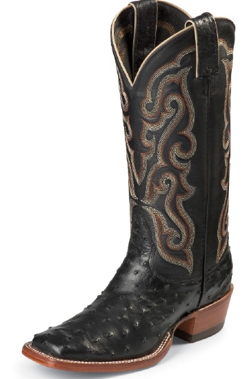 Nocona LD8501 Ladies Exotic Western Boot with Black Full Quill Ostrich ...