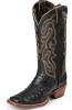 Nocona LD8501 Ladies Exotic Western Boot with Black Full Quill Ostrich Foot and a Wide Square Toe
