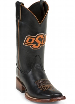 Nocona LDOSU01 Ladies Collegiate Western Boot with Black Royal Calf Foot, Wide Square Toe