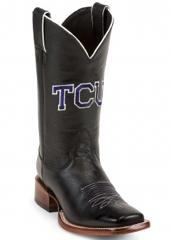 Nocona LDTCU01 Ladies Collegiate Western Boot with Black Royal Calf Foot, Wide Square Toe