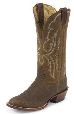 Nocona MD3007 Men's Bull Shoulder Western Boot with Antique Cognac Bullhide Foot and a Round Toe