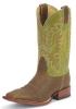 Nocona MD3011 Men's Bull Shoulder Rancher Boot with Cognac Bullhide Foot and a Wide Square Toe