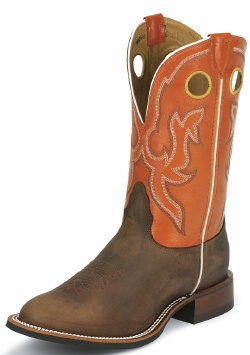Nocona MD4051 Men's Legacy Fine Line Rancher Boot with Cognac Ponteggio Foot and a Wide Round Toe