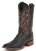 Nocona MD6501 Men's Exotic Western Boot with Black Full Quill Ostrich Foot and a Wide Square Toe