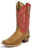 Nocona MD6511 Men's Exotic Rancher Boot with Antique Saddle Vintage Full Quill Ostrich Foot and a Punchy Square Toe