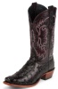 Nocona MD6513 Men's Exotic Western Boot with Black Cherry Full Quill Ostrich Foot and a Punchy Square Toe