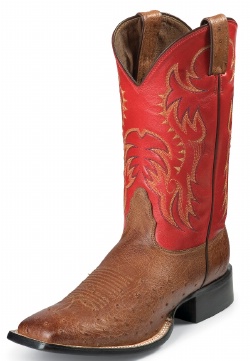 Nocona MD6903 Men's Exotic Rancher Boot with Antique Dark Brown Smooth Ostrich Foot and a Wide Square Toe