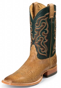 Nocona MD6904 Men's Exotic Rancher Boot with Antique Saddle Smooth Ostrich Foot and a Wide Square Toe