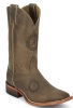 Nocona MDALA12 Men's Collegiate Western Boot with Ponteggio Leather Foot with Ponteggio Natural Distressed Leather Lazer Applied Logo, Wide Square Toe