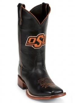 Nocona MDOSU01 Men's Collegiate Western Boot with Black Royal Calf Foot, Wide Square Toe