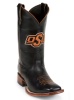 Nocona MDOSU01 Men's Collegiate Western Boot with Black Royal Calf Foot, Wide Square Toe