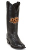 Nocona MDOSU03 Men's Collegiate Western Boot with Black Full Quill Ostrich Foot, Medium Round Toe
