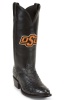 Nocona MDOSU03 Men's Collegiate Western Boot with Black Full Quill Ostrich Foot, Medium Round Toe