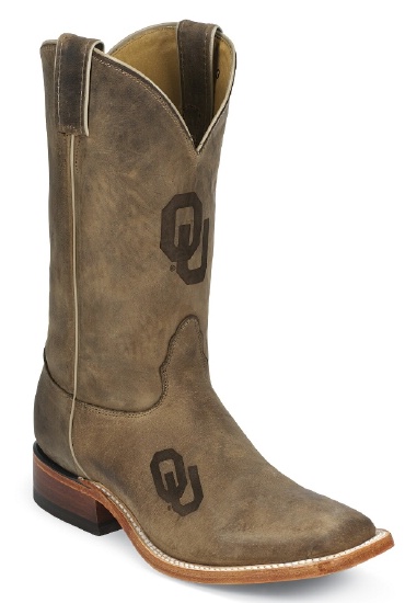 Nocona MDOU12 Men s Collegiate Western Boot with Ponteggio Leather Foot with Ponteggio Natural Distressed Leather Lazer
