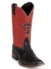 Nocona MDTTU02 Men's Collegiate Western Boot with Black Full Quill Ostrich Foot, Wide Square Toe