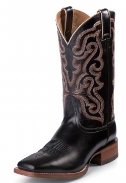 Nocona NB4030 Men's Imperial Calf Western Boot with Black Brasilis Calf Foot and a Wide Square Toe