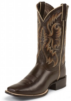 Nocona NB4032 Men's Ranch Hand Western Boot with Chocolate Brasilis Calf Foot and a Wide Square Toe