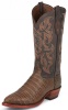 Tony Lama 1053 Men's Exotic Collection Western Boot with Chocolate Vintage Belly Caiman Leather Foot and a Medium Round Toe