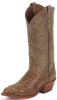 Tony Lama 1064 Men's Exotic Collection Western Boot with Tan Vintage Bodycut Royal Hornback Caiman Leather Foot and a Medium Round Toe