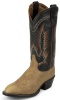 Tony Lama 6184C Men's Cowboy Collection Western Boot with Pecan Taurus Shoulder Leather Foot and a Wide Round Toe