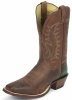 Tony Lama 6976 Men's Cowboy Collection Stockman Boot with Rust Tuscan Goat Leather Foot and a Double Stitched Medium Wide Square Toe