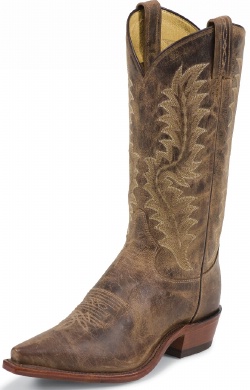 Tony Lama 6979 Men's El Paso Collection Western Boot with Tan Saigets Worn Goat Leather Foot and a Narrow Square Toe