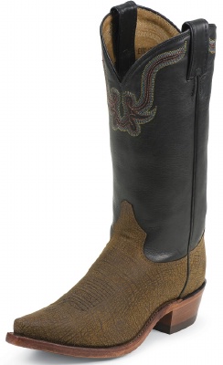 Tony Lama 6982 Men's El Paso Collection Western Boot with Red Brown Vintage Kangaroo Leather Foot and a Narrow Square Toe