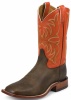 Tony Lama 7904 Men's Americana Collection Western Boot with Bay Cowhide Leather Foot and a Double Stitched Wide Square Toe