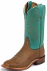 Tony Lama 7911L Ladies Americana Collection Western Boot with Tan Cheyenne Leather Foot and a Double Stitched Wide Square Toe