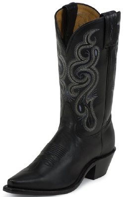 Tony Lama 7912L Ladies Americana Western Boot with Black Stallion Leather Foot and a Narrow Square Toe