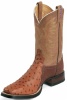 Tony Lama 8997 Men's USTRC Collection Stockman Boot with Peanut Brittle Triad Construction Full Quill Ostrich Leather Foot and a Double Stitched Medium Wide Square Toe