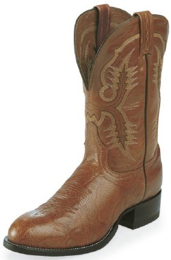 Tony Lama CT2023 Men's Cowboy Collection Stockman Boot with Aztec Shrunken Shoulder Leather Foot and a Wide Round Toe