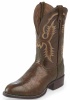 Tony Lama CT2032 Men's Cowboy Collection Stockman Boot with Chocolate Shrunken Shoulder Leather Foot and a Wide Round Toe