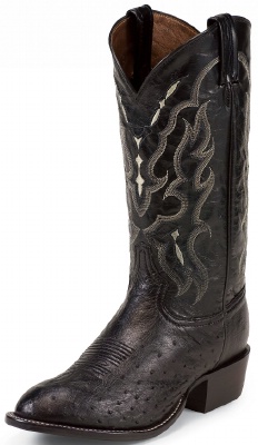 Tony Lama CT871 Men's Exotic Collection Western Boot with Black Smooth ...