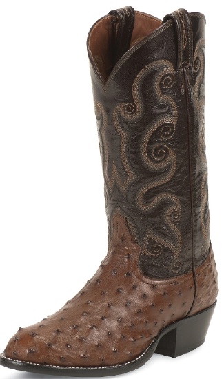 ostrich skin roper boots