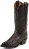 Tony Lama CY885 Men's Exotic Collection Western Boot with Black Full Quill Ostrich Leather Foot and a Narrow Round Toe