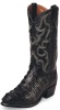 Tony Lama CZ1006 Men's Exotic Collection Western Boot with Black Royal Hornback Tailcut Caiman Leather Foot and a Medium Round Toe