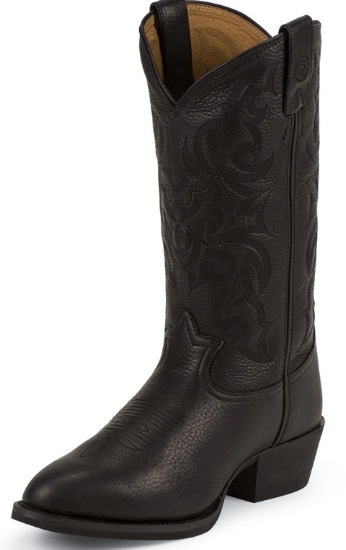 black round toe cowboy boots