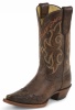 Tony Lama VF6005 Ladies Vaquero Western Boot with Clay Santa Fe Leather Foot with Tan Tooled Wingtip and a Narrow Square Toe